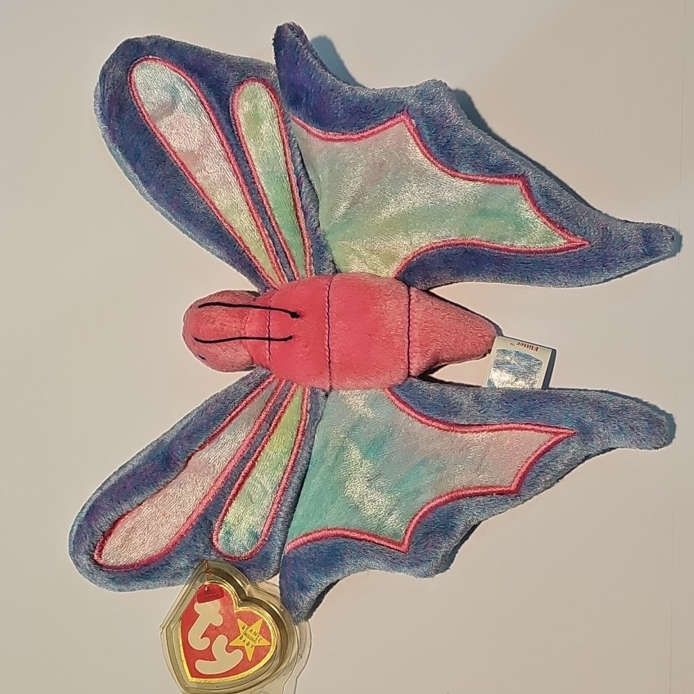 Ty Beanie Baby RARE Flitter The Butterfly w/ Errors Like New Condition Vintage